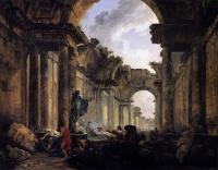 Robert, Hubert - Imaginary View of the Grande Galerie in the Louvre in Ruins